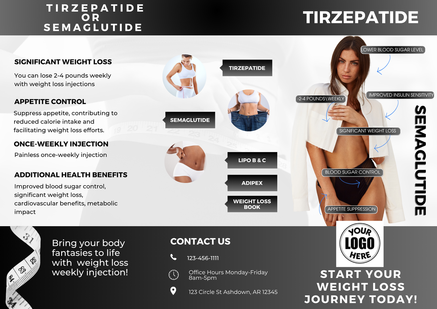 Editable GLP-1/Weight Loss Brochure