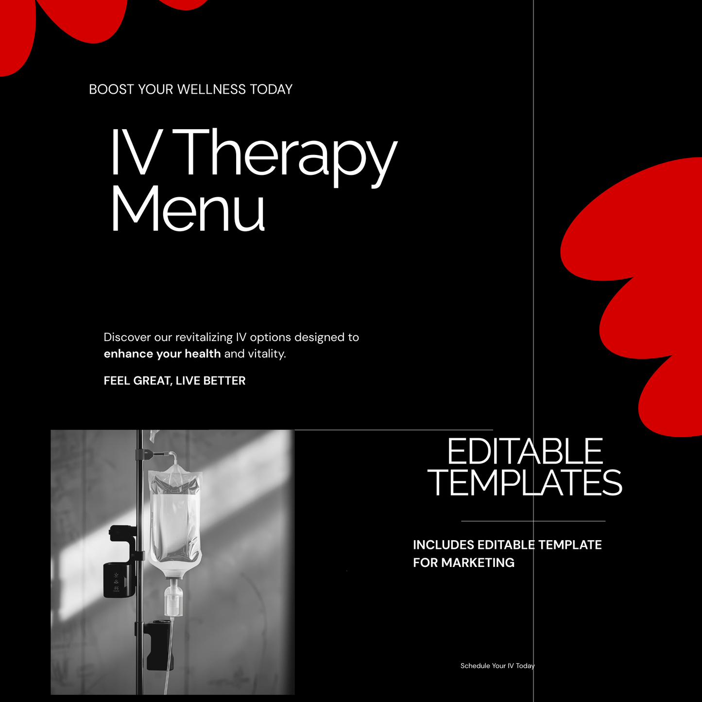 Editable IV Menu to increase Clinic Revenue