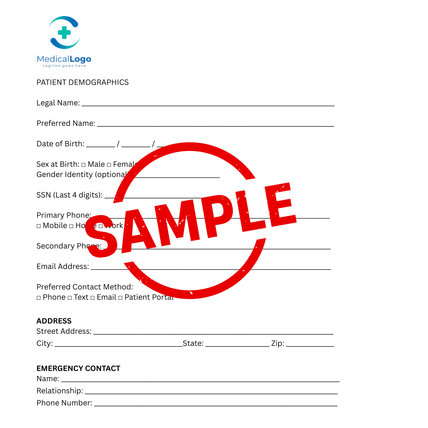 New Patient Intake Forms Bundle for Family Practice